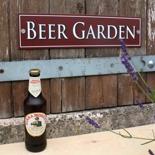 Picture of Pointing Direction Wooden Effect Beer Garden Sign