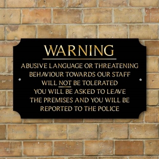 Picture of Threatening Behaviour Sign