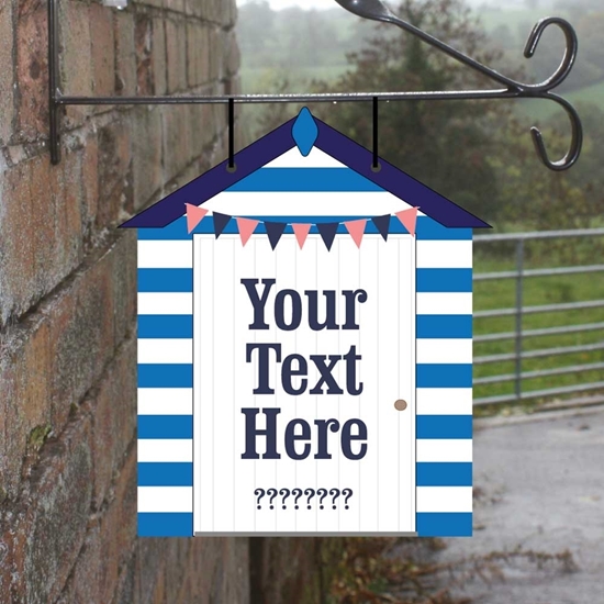 JAF Graphics. Personalised Beach Hut Hanging Sign