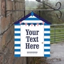 Picture of Personalised Beach Hut Hanging Sign