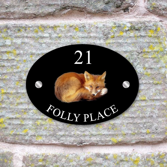 JAF Graphics. Personalised Fox House Sign