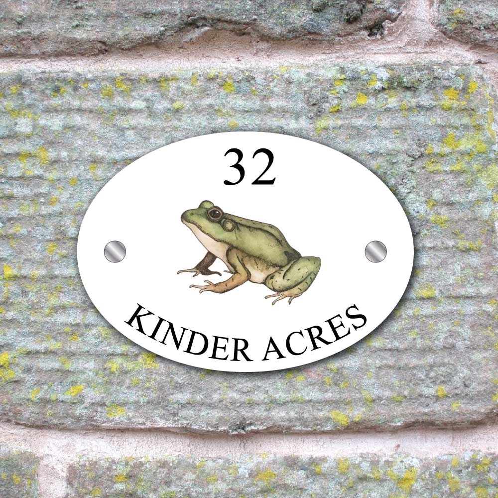 JAF Graphics. Personalised Frog House Sign