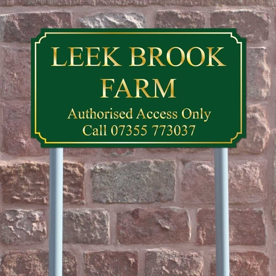 JAF Graphics. Traditional Road / Street Sign on Posts