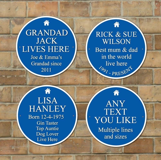 Picture of Round Blue Plaque Sign