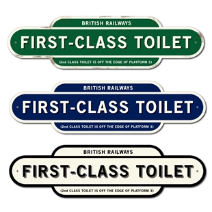 Picture of Vintage Style FIRST CLASS TOILET Sign