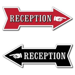 Picture of RECEPTION Arrow Sign