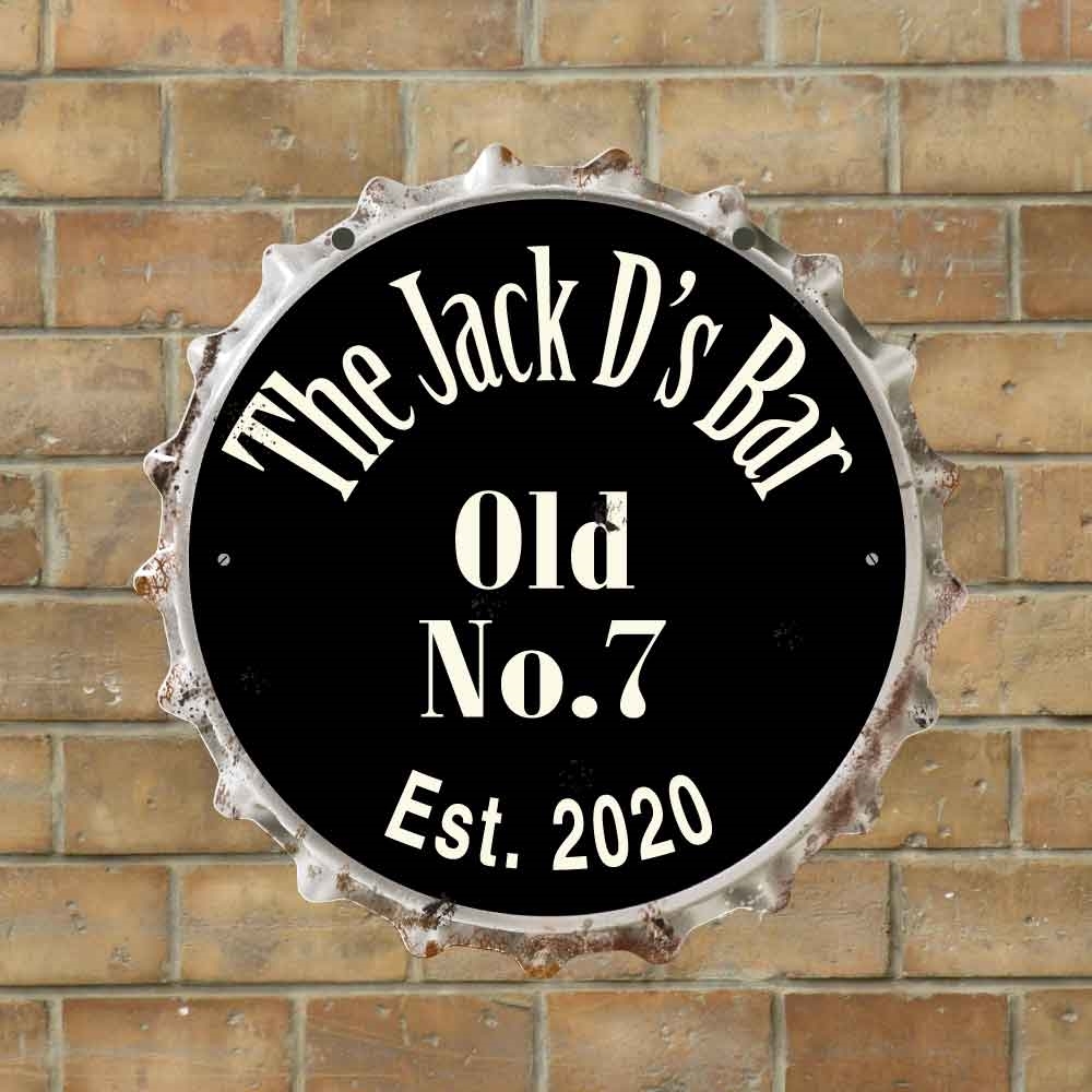JAF Graphics. Personalised Beer Bottle Top Wall sign