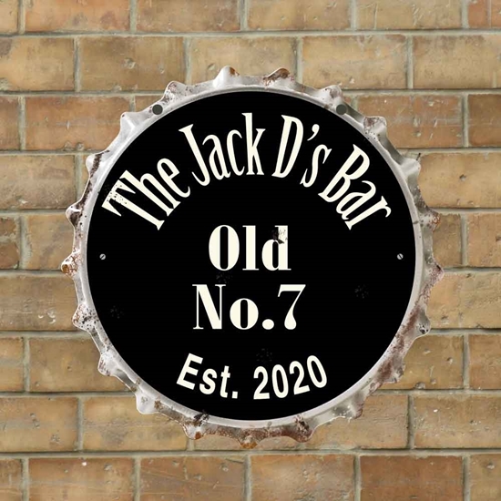 JAF Graphics. Personalised Beer Bottle Top Wall sign