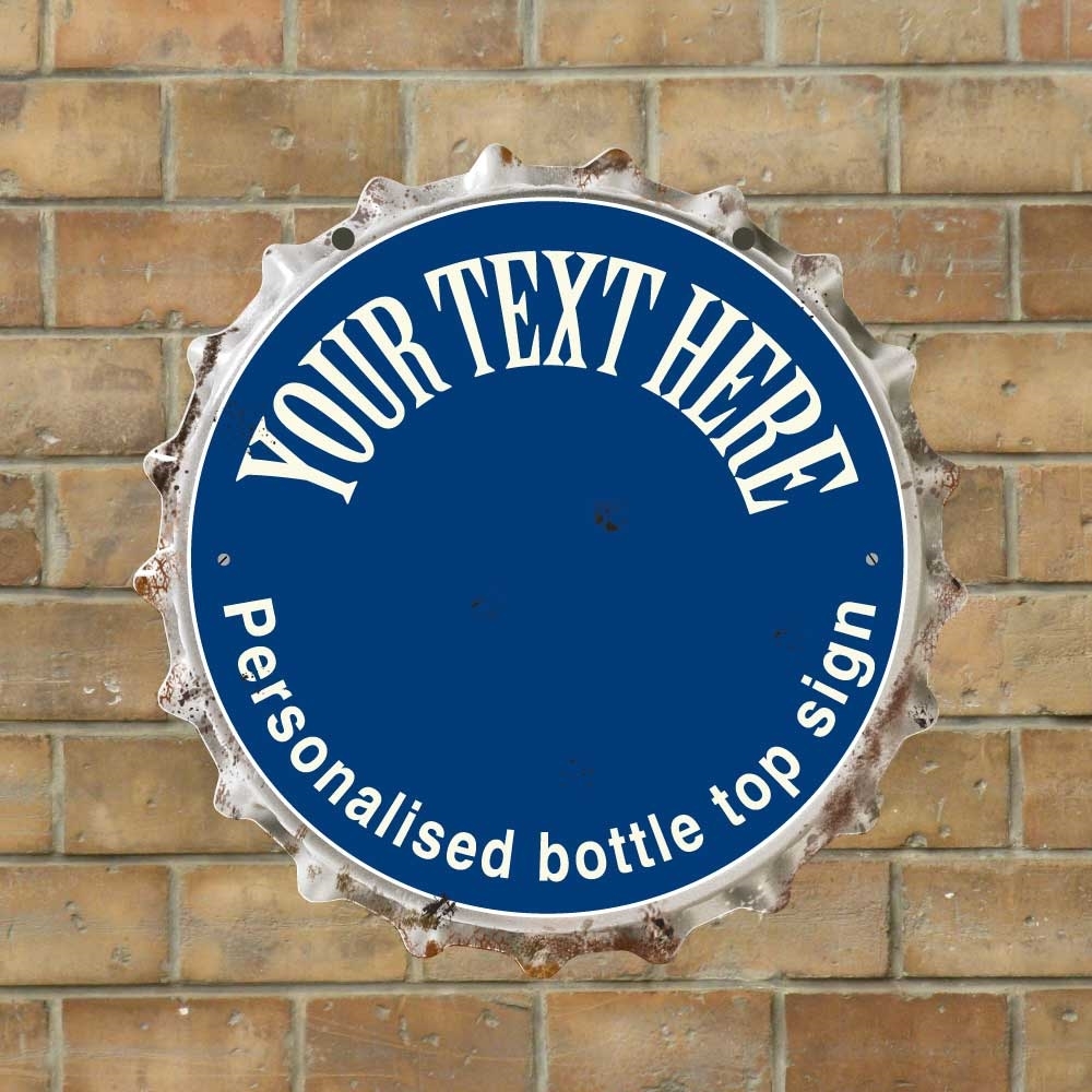 JAF Graphics. Personalised Beer Bottle Top Wall sign