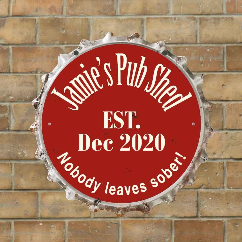 JAF Graphics. Personalised Beer Bottle Top Wall sign