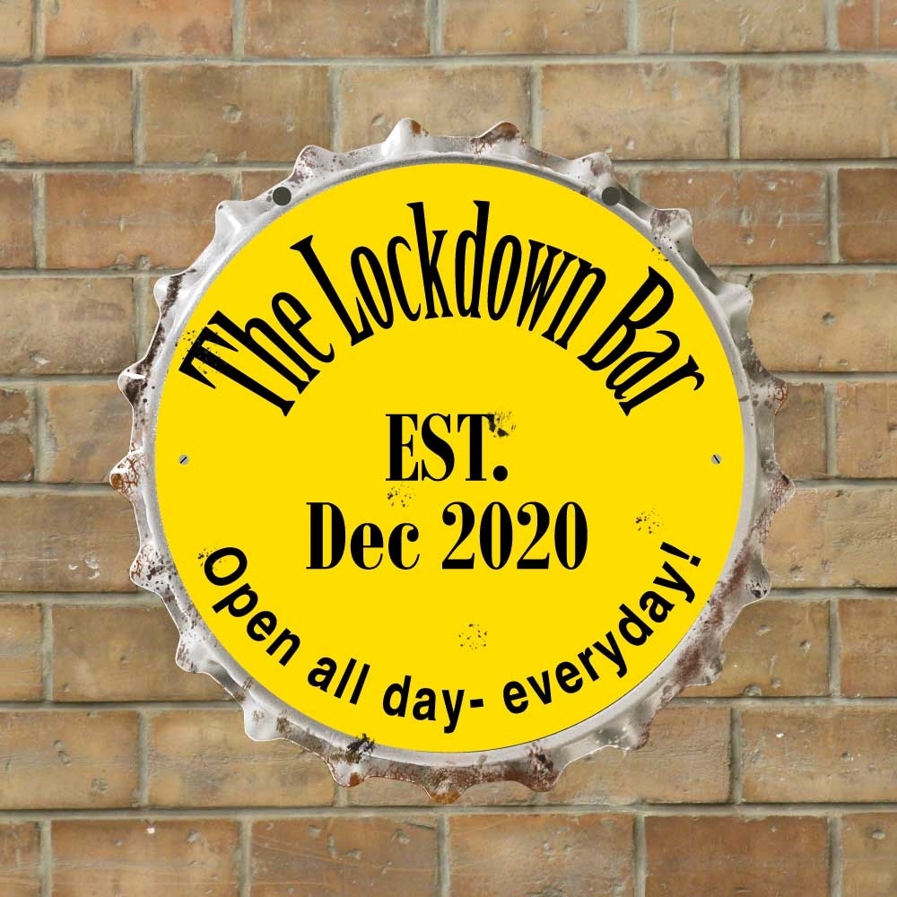 JAF Graphics. Personalised Beer Bottle Top Wall sign