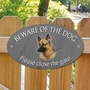 Picture of German Shepherd Beware of The Dog/Please Close The Gate Sign