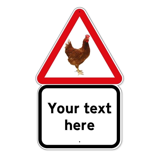 Picture of Personalised Farm Chicken Outdoor Sign