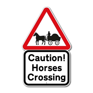 Picture of Horse Drawn Vehicle Sign