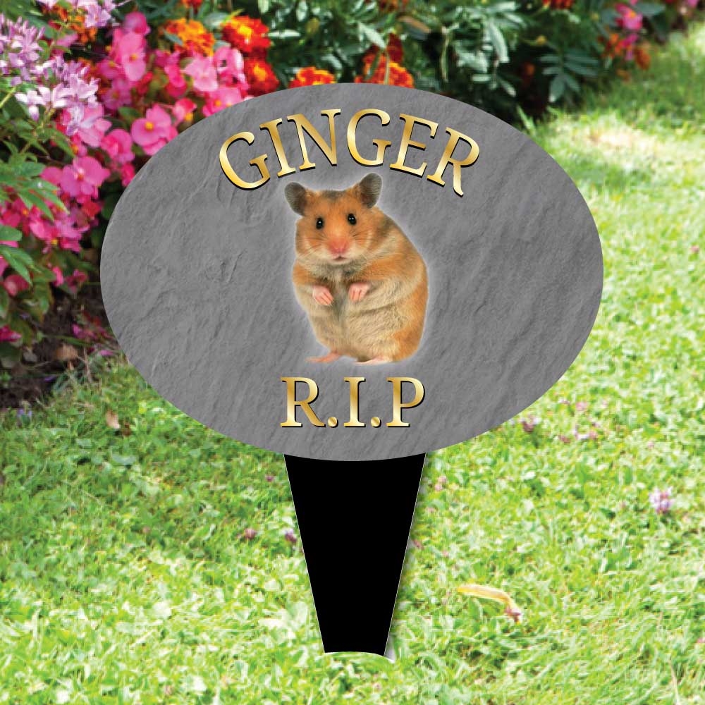 JAF Graphics. Personalised Hamster memorial plaque
