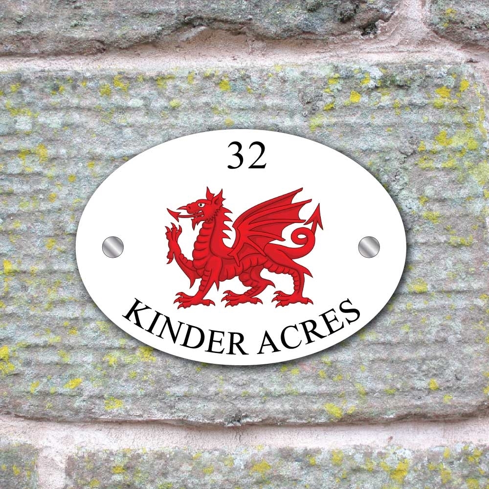 JAF Graphics. Welsh Dragon House Sign Plaque