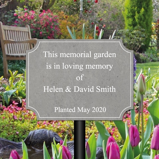 Picture of Garden memorial plaque on stake