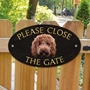 Picture of Please Close The Gate Red Cockapoo Sign