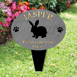 Picture of Personalised Rabbit garden memorial plaque