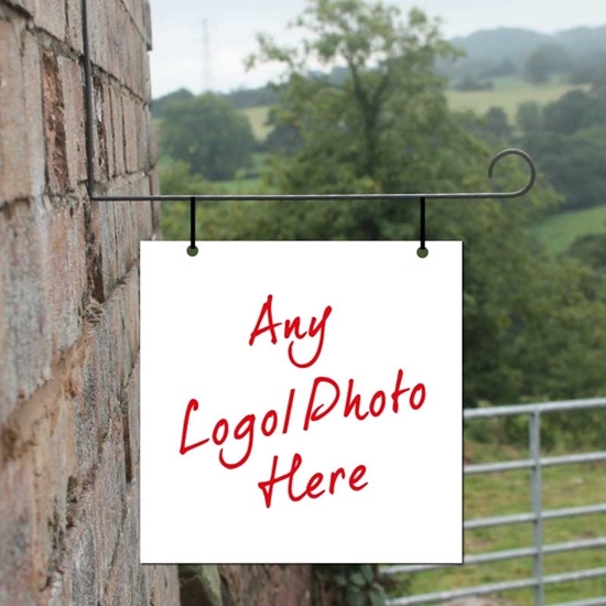 Picture of Square Hanging Sign, add your own image/photo