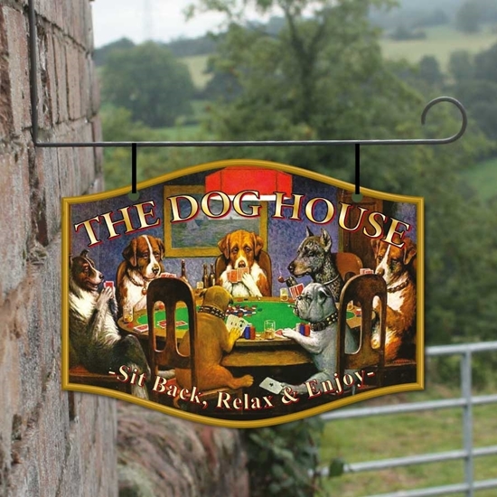 Dog House 2 30 cm x 20 cm personnalisé Hanging pub sign bar free p&p Man Cave