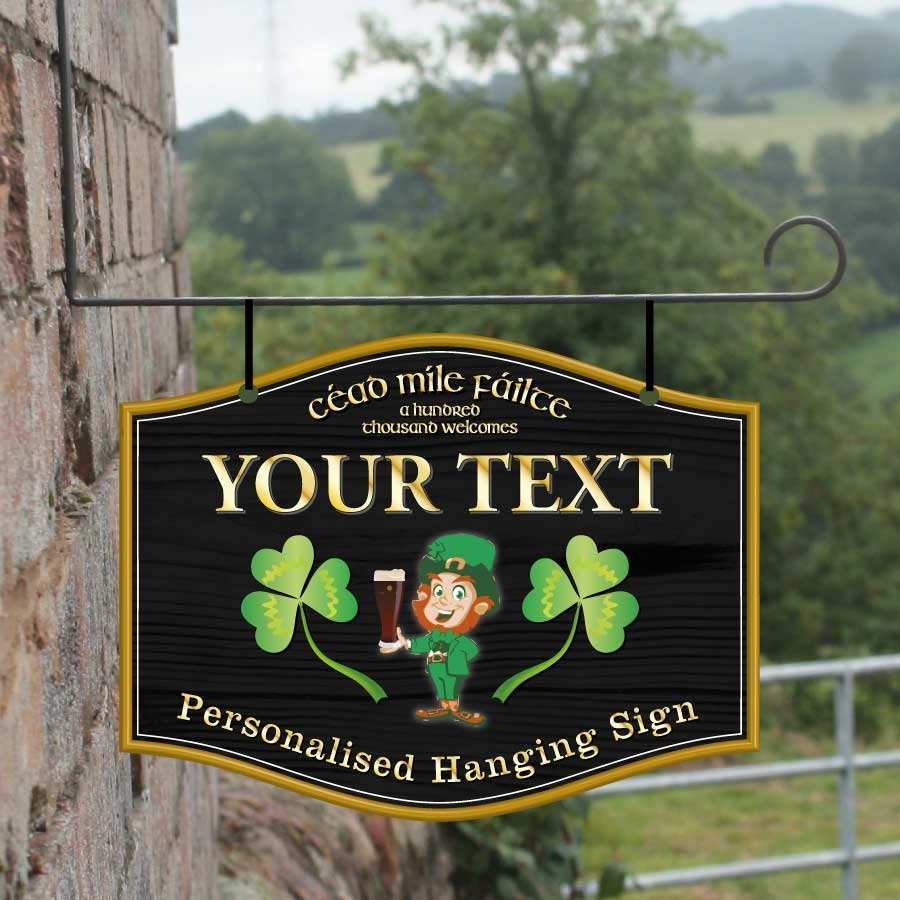 JAF Graphics. Personalised Irish Home Bar Hanging Pub Sign