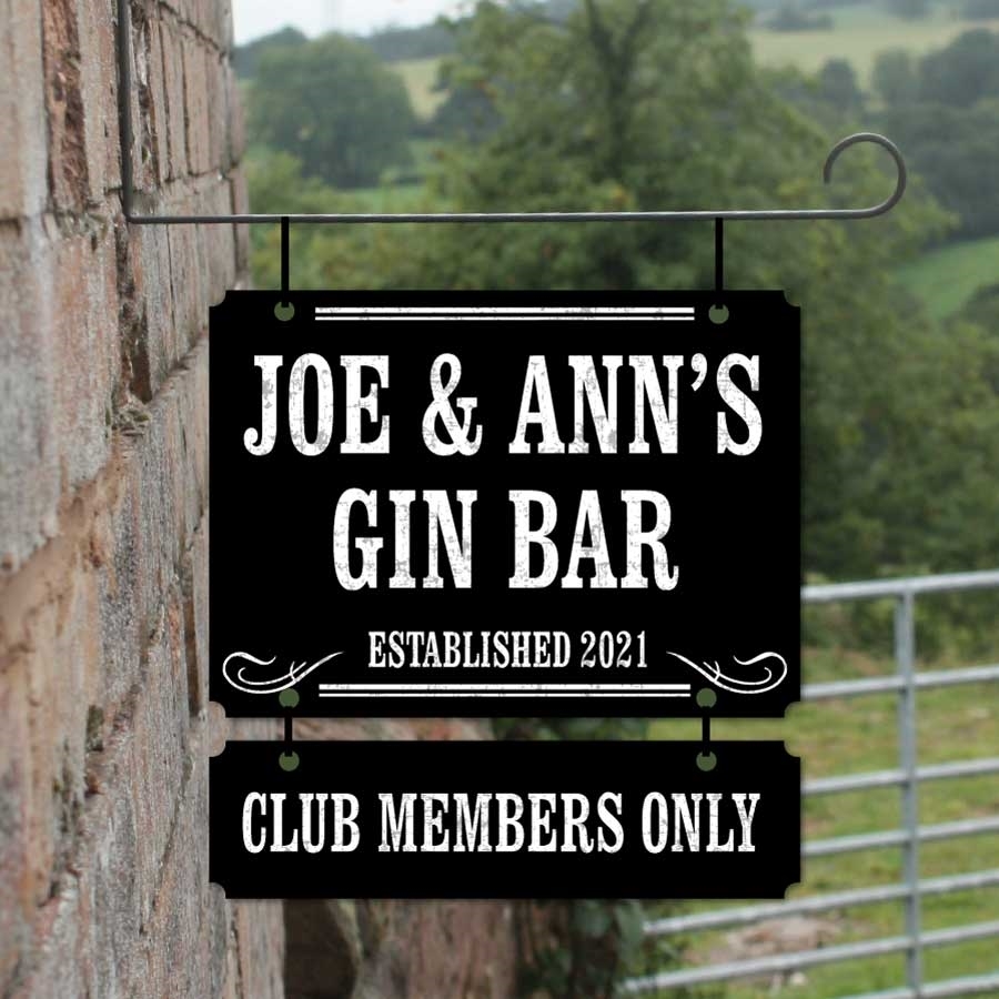 JAF Graphics. Personalised The Garrison, Peaky Blinder Hanging Bar Sign