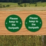 Picture of Please keep to the footpath signs