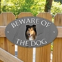 Picture of Tri-colour Rough Collie Beware of The Dog Sign