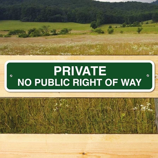 Picture of No Public Right Of Way Gate Sign