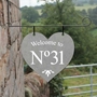 Picture of Heart shaped composite hanging sign
