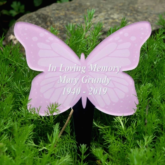Picture of Personalised Butterfly Plaque Grave Sign
