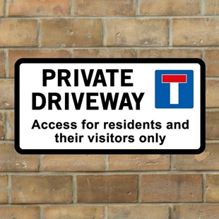 Picture of PRIVATE Drive Wall Sign -  No Access Wall Sign