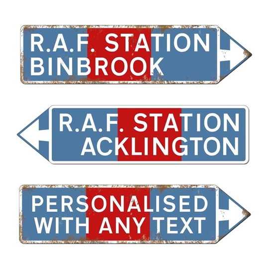 Picture of RAF Pointing Road Sign