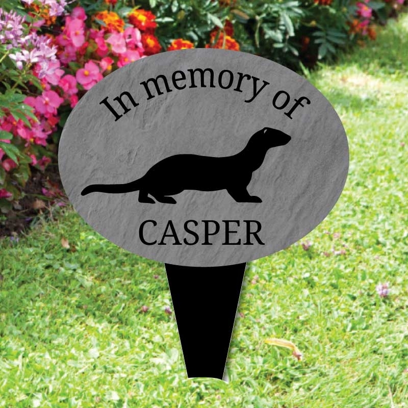 Jaf Graphics. Pet Ferret Memorial Plaque