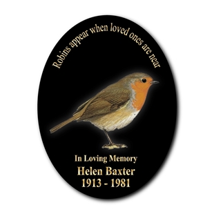 Picture of Outdoor Grave Marker Robin Plaque