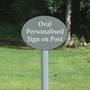 Picture of Personalised Oval Sign On Post