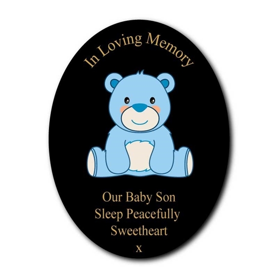 Picture of Outdoor Grave Marker Teddy Bear Baby Plaque