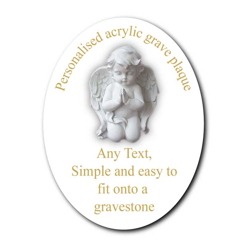 JAF Graphics. Outdoor Photo Grave Marker Angel Memorial Plaque