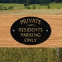 Picture of Residents Parking Only Oval Car Park Sign