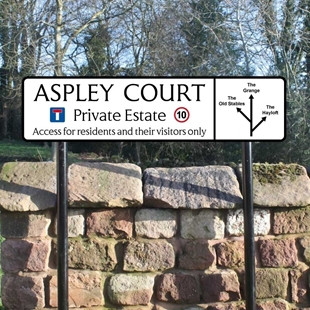 Picture of Standard Size UK Street Sign on Posts - Deep Size