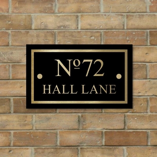 Picture of Brushed Brass Effect House Sign