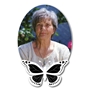 Picture of Outdoor Photo Grave Marker Plaque with butterfly