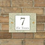 Picture of William Morris Modern House Sign - Apple Bay Leaf