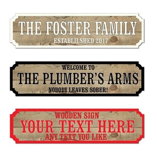 Picture of Personalised Wooden Vintage Street Sign