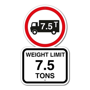 Picture of Vehicle Weight Limit Sign