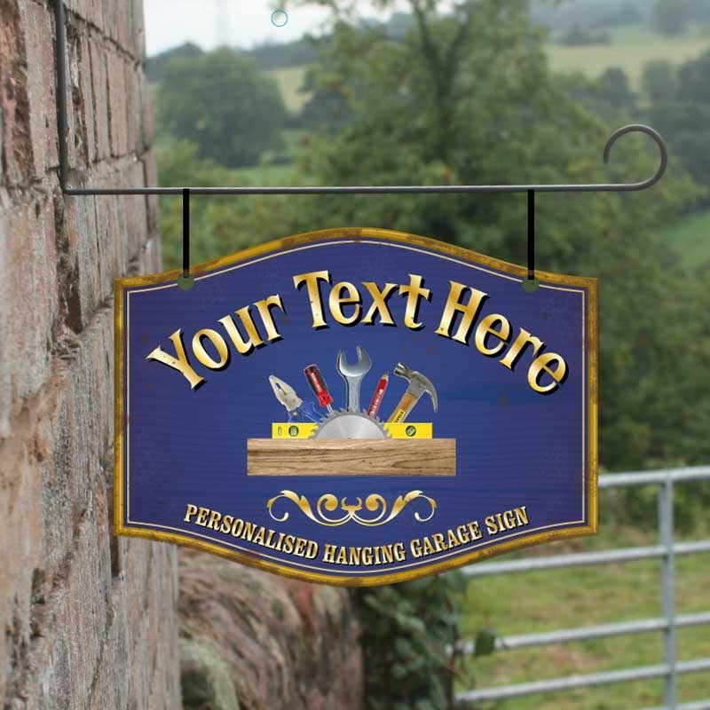 JAF Graphics. Personalised Hanging Garage Shed Sign