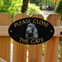 Picture of Black Cocker Spaniel Gate Sign