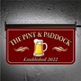 Picture of Personalised Light-up Illuminated Bar sign with pint logo