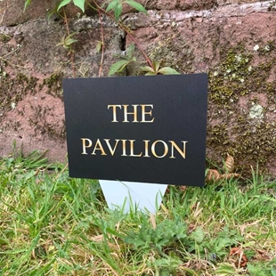 Picture of Modern House Sign on Stake